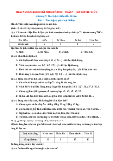 Trắc nghiệm Toán 7 Đúng-Sai, Trả lời ngắn Kết nối tri thức Chương 5