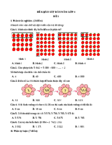 Bộ 3 đề thi khảo sát chất lượng đầu năm Toán 4 năm 2025 (có đáp án)