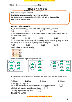 Bài tập cuối tuần Toán lớp 3 Tuần 12 Kết nối tri thức (có lời giải)