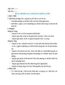 Giáo án Phương sai và độ lệch chuẩn Toán 12 Kết nối tri thức