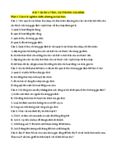 Trắc nghiệm Bài 7: Quản lí thu, chi trong gia đình Kinh tế pháp luật 12 Đúng-Sai, Trả lời ngắn 2025