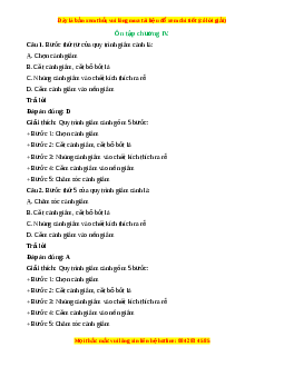 Trắc nghiệm tổng hợp Công nghệ 10 Chương 4