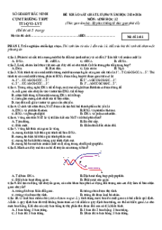 Đề thi thử tốt nghiệp THPT 2026 Sinh học (từ Trường/Sở)