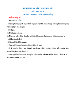 6 đề thi Cuối kì 1 Hóa học 11 Kết nối tri thức Có tự luận