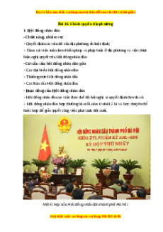 Lý thuyết Kinh tế pháp luật 10 Chân trời sáng tạo Bài 16: Chính quyền địa phương