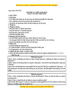 Giáo án Vật lí 12 Bài 24: Tán sắc ánh sáng