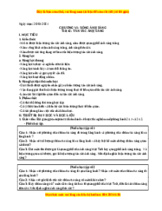 Giáo án Vật lí 12 Bài 24: Tán sắc ánh sáng