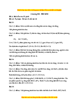 Đề kiểm tra Chương 3: Phi kim Hóa học 9