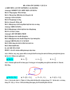 Đề cương ôn tập Cuối kì 2 Vật lí 10 Chân trời sáng tạo
