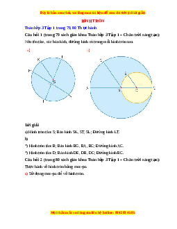Giải Sgk Toán lớp 3 Bài 50: Hình tròn (Chân trời sáng tạo)