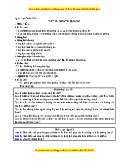 Giáo án Vật lí 12 Bài 21: Điện từ trường