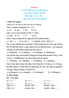 Bài tập cuối tuần Toán 4 Tuần 13 Cánh diều (có lời giải)