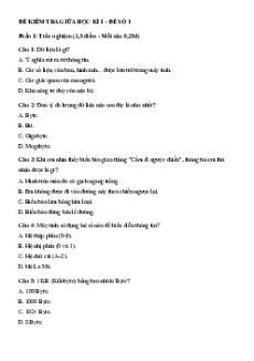 Bộ 6 đề thi giữa kì 1 Tin học 6 Kết nối tri thức có đáp án