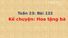 Giáo án Powerpoint Bài 122: Kể chuyện Hoa tặng bà Tiếng việt lớp 1 Cánh diều