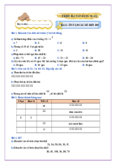 Bài tập hàng ngày Toán lớp 2 Kết nối tri thức Học kì 1