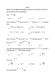 Đề thi giữa kì 2 Toán 12 Chân trời sáng tạo 2024 (Đề 8)