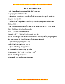 Lý thuyết Bài 11: Hình chiếu trục đo