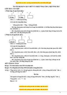 Chuyên đề Tìm thành phần chưa biết của phép cộng, phép trừ Toán lớp 3 nâng cao Cánh diều