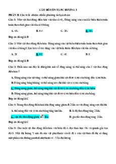 Bài tập ôn tập + Đề kiểm tra Vật Lí 11 Chân trời sáng tạo theo chương