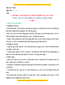 Giáo án Số lần xuất hiện của một sự kiện Toán 4 Kết nối tri thức