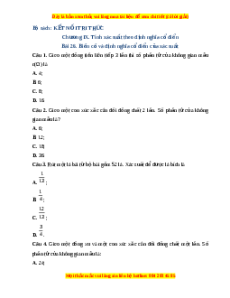 Trắc nghiệm Biến cố và định nghĩa cổ điển của xác suất Toán 10 Kết nối tri thức