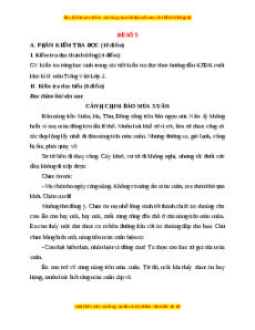 Đề thi cuối kì 2 Tiếng Việt lớp 2 Kết nối tri thức (Đề 5)