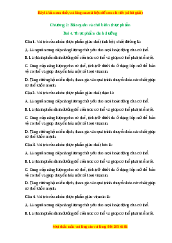 Trắc nghiệm Bài 4 Công nghệ 6 Kết nối tri thức: Thực phẩm và dinh dưỡng