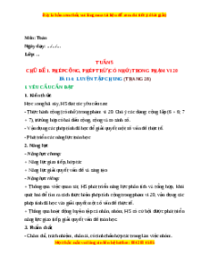 Giáo án Luyện tập chung (Trang 28) Toán lớp 2 Cánh diều