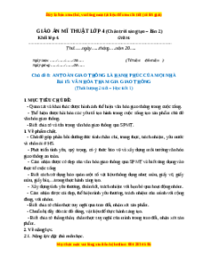 Giáo án Bài 15  Mĩ thuật 4 Chân trời sáng tạo (Phiên bản 2): Văn hóa tham gia giao thông