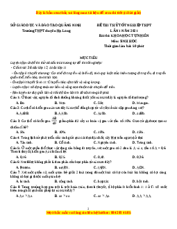Đề thi thử Sinh Học trường Chuyên Hạ Long năm 2021