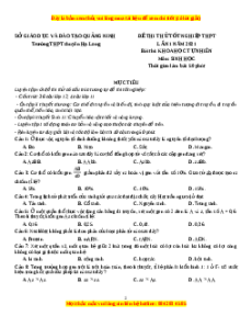 Đề thi thử Sinh Học trường Chuyên Hạ Long năm 2021