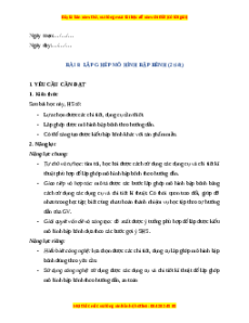 Giáo án Bài 8 Công nghệ lớp 4 Kết nối tri thức: Lắp ghép mô hình bập bênh