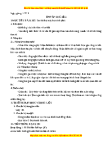 Giáo án Công nghệ 8 Cánh diều: Ôn tập chủ đề 2