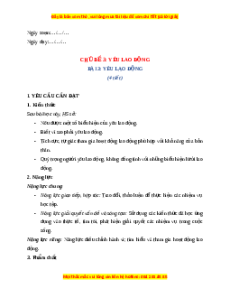 Giáo án Bài 3 Đạo đức lớp 4 Kết nối tri thức: Yêu lao động