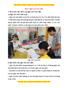 Lý thuyết KTPL 10 Kết nối tri thức Bài 5: Ngân sách nhà nước