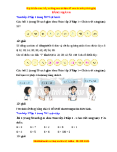 Giải Sgk Toán lớp 3 Bài 36: Bảng nhân 6 (Chân trời sáng tạo)