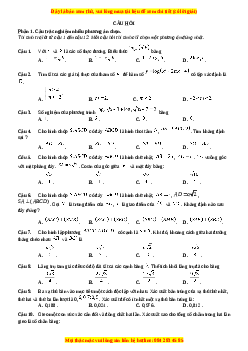 Đề thi Toán 11 Cuối kì 2 Chân trời sáng tạo cấu trúc mới (Đề 9)