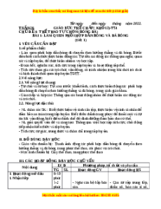 Giáo án Bài 1: Làm quen phối hợp dẫn bóng và đá bóng Gdtc 3 Cánh diều