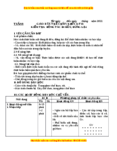 Giáo án Kiểm tra đánh giá chủ đề ĐHĐN Gdtc 3 Cánh diều
