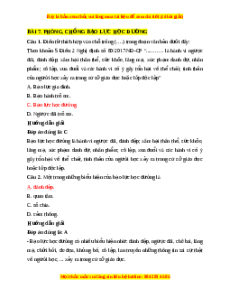 Trắc nghiệm GDCD 7 Bài 7 Kết nối tri thức: Phòng chống bạo lực học đường