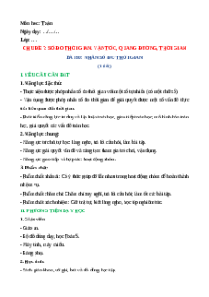 Giáo án Nhân số đo thời gian Toán lớp 5 Chân trời sáng tạo