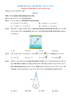 Bài tập ôn tập + Đề kiểm tra Toán 9 Chương 4 Kết nối tri thức