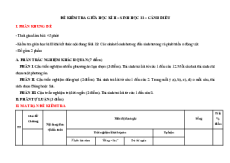Bộ 5 đề thi giữa kì 2 Sinh học 11 Cánh diều có đáp án