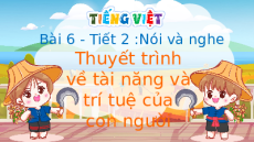 Giáo án Powerpoint Nói và nghe: Thuyết trình về trí tuệ và tài năng của con người (trang 101) Tiếng việt lớp 4 Chân trời sáng tạo