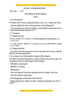 Giáo án Gdtc 3 Bài 4 Kết nối tri thức: Động tác đi đều, đứng lại