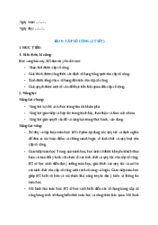 Giáo án Bài 6 Toán 11 Kết nối tri thức (năng lực số)