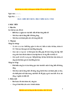 Giáo án Chủ đề E Bài 3 Tin học 8 Cánh diều: Biểu đồ trong phần mềm bảng tính