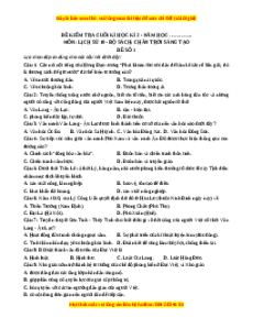 Đề thi cuối kì 2 Lịch sử 10 Chân trời sáng tạo - Đề 1