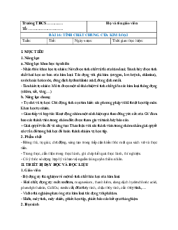 Giáo án Hóa học 9 Chân trời sáng tạo (năm 2025) | Giáo án Hóa học 9 mới, chuẩn nhất