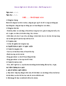 Giáo án Ôn tập học kì 2 (2024) Kết nối tri thức